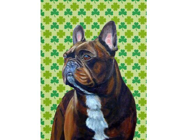 Carolines Treasures LH9205GF French Bulldog St Patricks Day Shamrock Portrait Flag - Garden Size
