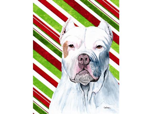Carolines Treasures SC9341GF Pit Bull Candy Cane Holiday Christmas Flag - Garden Size 11 x 15 in