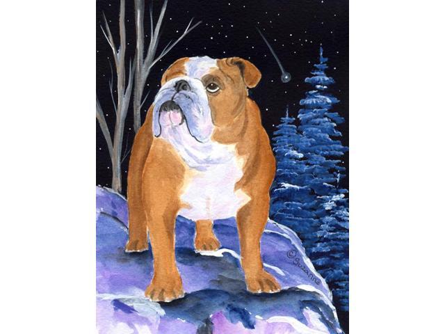 Carolines Treasures SS8405GF Starry Night English Bulldog Flag - Garden Size 11 x 15 in