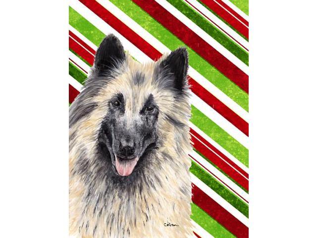 Carolines Treasures SC9352GF Belgian Tervuren Candy Cane Holiday Christmas Flag - Garden Size 11 x 15 in