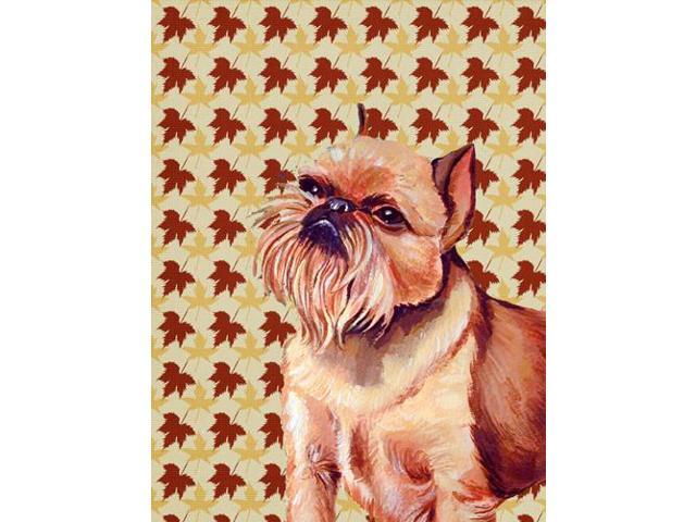 Carolines Treasures LH9089GF 11 x 15 In Brussels Griffon Fall Leaves Portrait Flag Garden Size