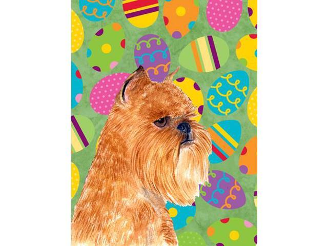 Carolines Treasures SS4839GF 11 x 15 in Brussels Griffon Easter Eggtravaganza Garden Size Flag