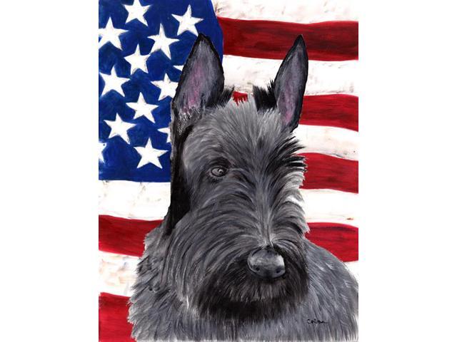 Carolines Treasures SC9032GF 11 x 15 in Usa American Flag With Scottish Terrier Flag Garden Size