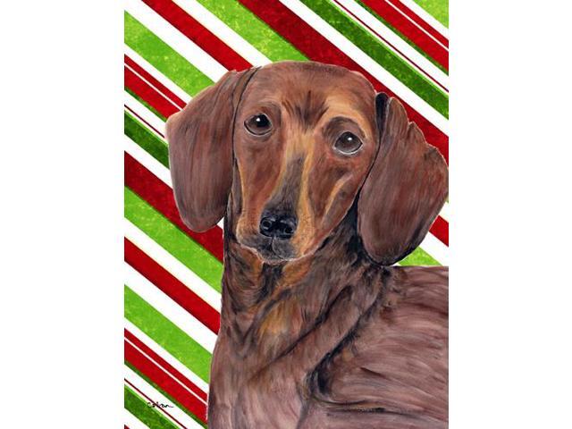 Carolines Treasures SC9328GF Dachshund Candy Cane Holiday Christmas Flag - Garden Size 11 x 15 in