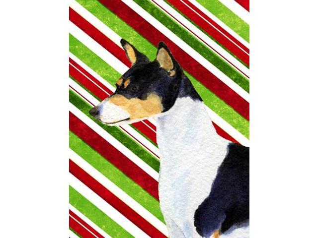 Carolines Treasures SS4583GF 11 x 15 In Basenji Candy Cane Holiday Christmas Flag Garden Size