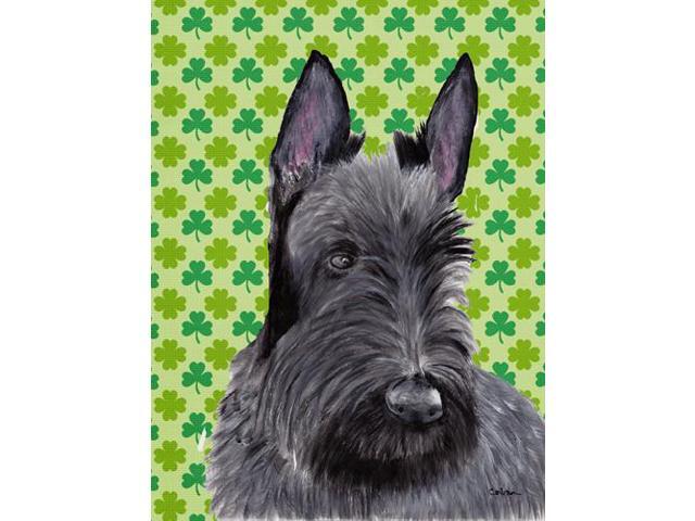 Carolines Treasures SC9306GF 15 x 15 In Scottish Terrier St Patricks Day Shamrock Portrait Flag Garden Size