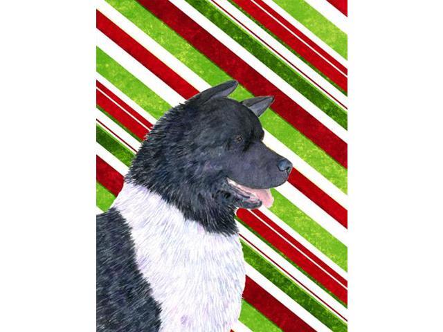 Carolines Treasures SS4590GF 11 x 15 In Akita Candy Cane Holiday Christmas Flag Garden Size