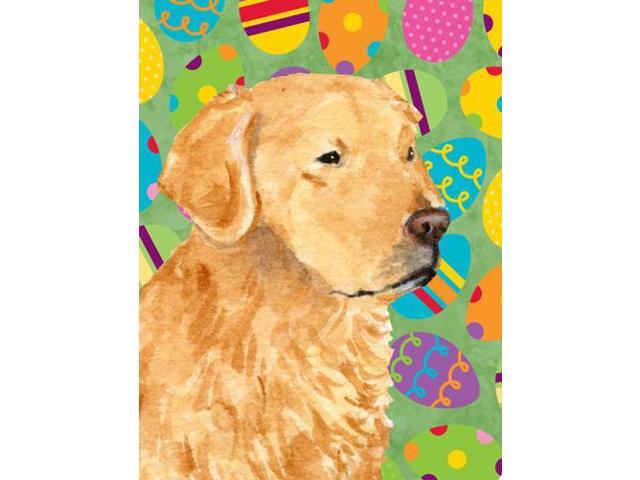 Carolines Treasures SS4821GF 11 x 15 in Golden Retriever Easter Eggtravaganza Garden Size Flag