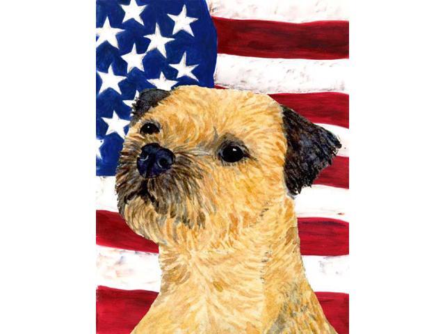 Carolines Treasures SS4247GF 11 x 15 In Usa American Flag With Border Terrier Flag Garden Size