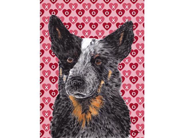 Carolines Treasures SC9243GF 15 x 15 In Australian Cattle Dog Hearts Love Valentines Day Flag Garden Size