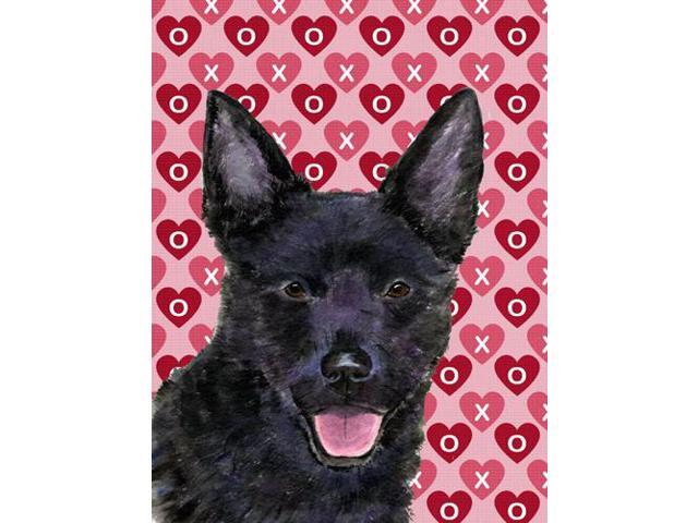 Carolines Treasures SS4498GF 11 x 15 In Australian Kelpie Hearts Love Valentines Day Flag Garden Size