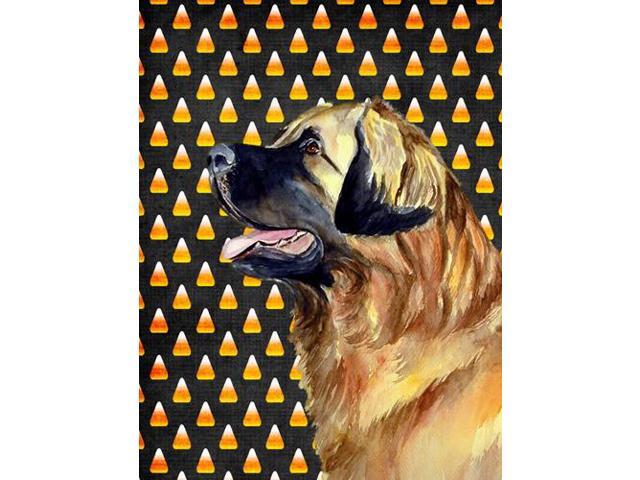 Carolines Treasures LH9043GF 15 x 15 in Leonberger Candy Corn Halloween Portrait Garden Size Flag