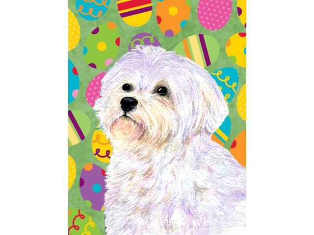 Carolines Treasures SS4826GF 11 x 15 in Maltese Easter Eggtravaganza Garden Size Flag