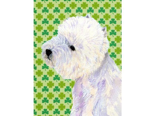 Carolines Treasures LH9180GF Westie St Patricks Day Shamrock Portrait Flag Garden Size