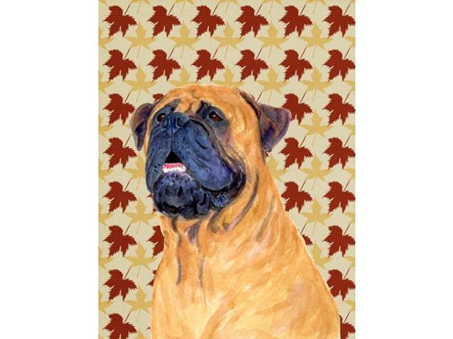 Carolines Treasures SS4336GF 15 x 15 in Mastiff Fall Leaves Portrait Flag Garden Size