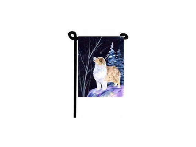 Carolines Treasures SS8367GF Starry Night Australian Shepherd Flag - Garden Size 11 x 15 in