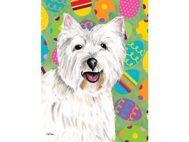 Carolines Treasures SC9450GF 11 x 15 in Westie Easter Eggtravaganza Garden Size Flag