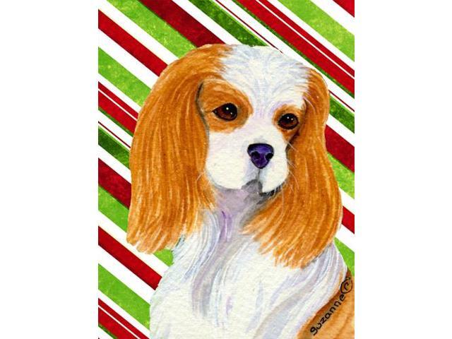 Carolines Treasures SS4596GF 11 x 15 In Cavalier Spaniel Candy Cane Holiday Christmas Flag Garden Size
