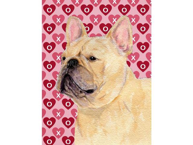 Carolines Treasures SS4485GF 11 x 15 In French Bulldog Hearts Love And Valentines Day Portrait Flag Garden Size