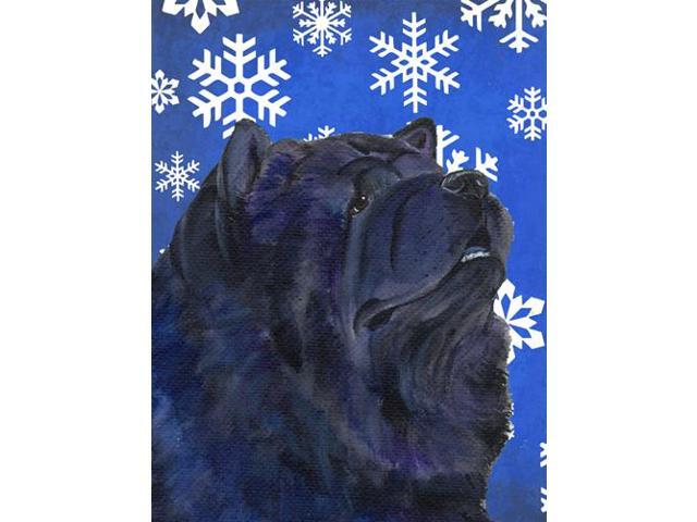 Carolines Treasures SS4639GF 11 x 15 in Chow Chow Winter Snowflakes Holiday Flag Garden Size