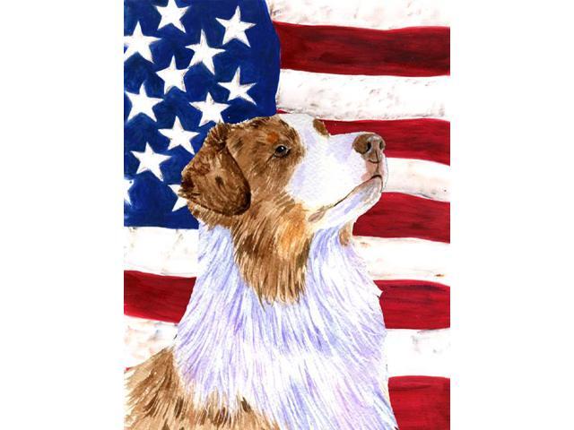Carolines Treasures SS4252GF 11 x 15 In Usa American Flag With Australian Shepherd Flag Garden Size