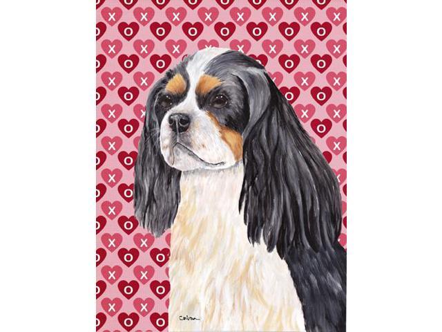 Carolines Treasures SC9248GF 15 x 15 In Cavalier Spaniel Hearts Love And Valentines Day Portrait Flag Garden Size