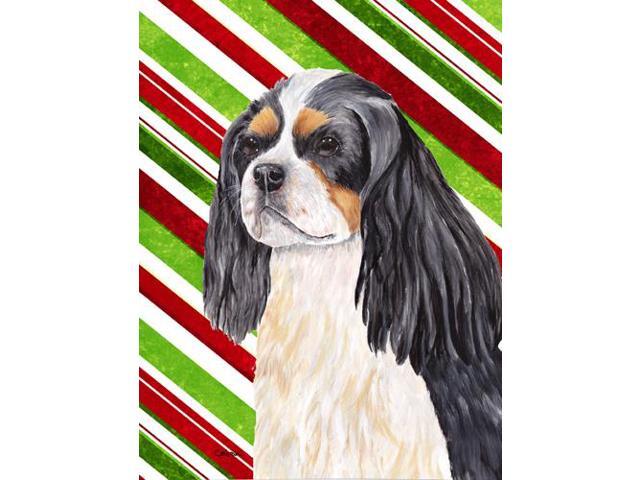 Carolines Treasures SC9351GF Cavalier Spaniel Candy Cane Holiday Christmas Flag - Garden Size 11 x 15 in