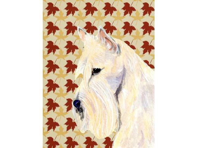 Carolines Treasures SS4326GF 15 x 15 In Scottish Terrier Wheaten Fall Leaves Portrait Flag Garden Size