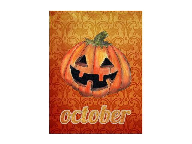 Carolines Treasures SB3020GF October Pumpkin Halloween Flag Garden Size