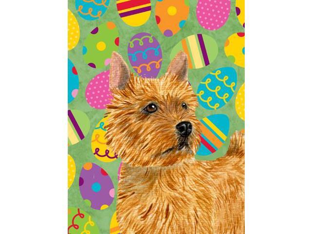 Carolines Treasures SS4844GF 11 x 15 in Norwich Terrier Easter Eggtravaganza Garden Size Flag