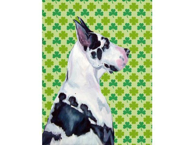 Carolines Treasures LH9191GF Great Dane St Patricks Day Shamrock Portrait Flag Garden Size