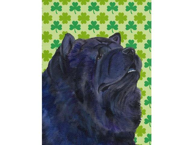 Carolines Treasures SS4432GF Chow Chow St Patricks Day Shamrock Portrait Flag Garden Size