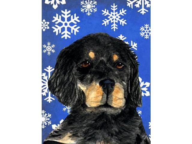 Carolines Treasures SS4653GF 11 x 15 in Gordon Setter Winter Snowflakes Holiday Flag Garden Size