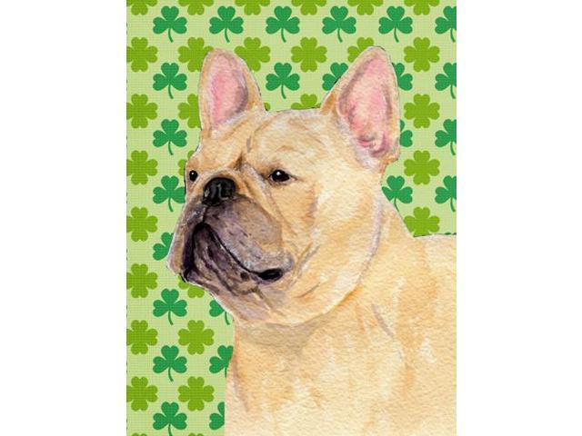 Carolines Treasures SS4416GF French Bulldog St Patricks Day Shamrock Portrait Flag - Garden Size
