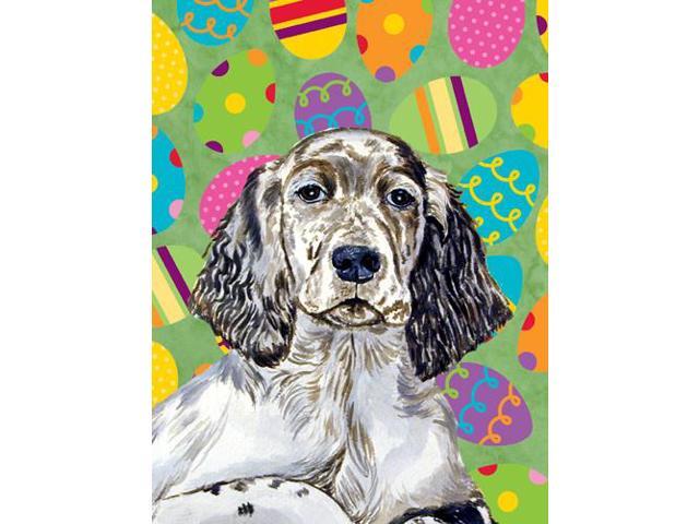 Carolines Treasures LH9412GF 11 x 15 in English Setter Easter Eggtravaganza Garden Size Flag