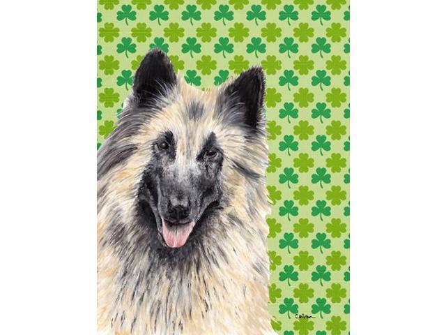 Carolines Treasures SC9312GF 15 x 15 In Belgian Tervuren St Patricks Day Shamrock Portrait Flag Garden Size