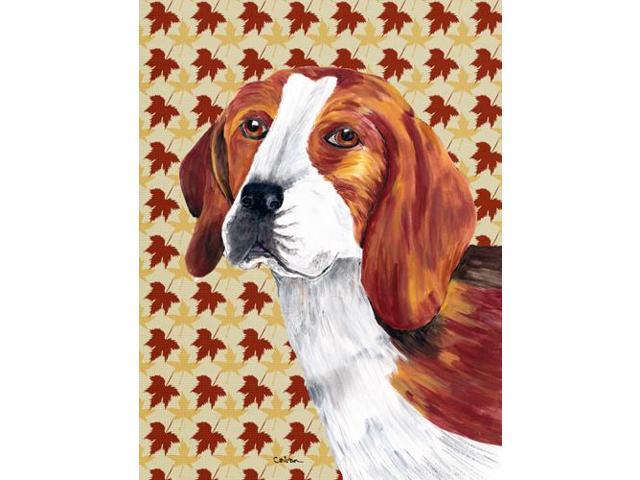 Carolines Treasures SC9209GF 15 x 15 In Beagle Fall Leaves Portrait Flag Garden Size