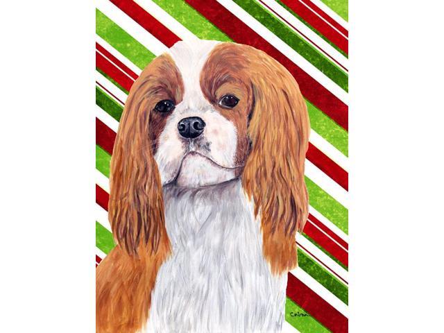 Carolines Treasures SC9354GF Cavalier Spaniel Candy Cane Holiday Christmas Flag - Garden Size 11 x 15 in
