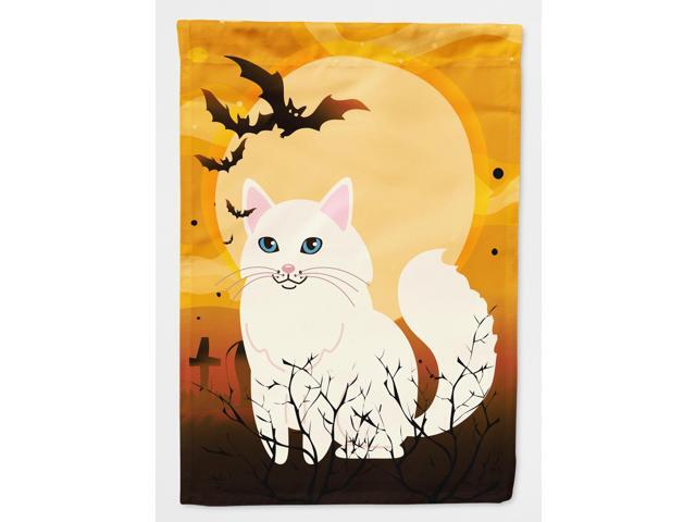 Halloween Turkish Angora Cat Flag Canvas House Size BB4438CHF