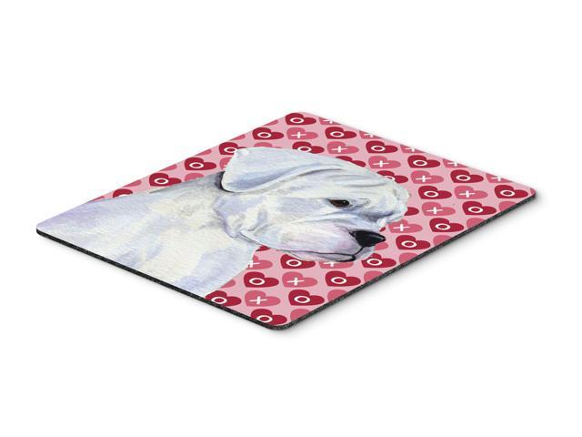 Boxer Hearts Love and Valentine's Day Portrait Mouse Pad Hot Pad or Trivet