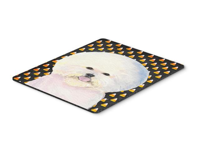 Bichon Frise Candy Corn Halloween Portrait Mouse Pad Hot Pad or Trivet