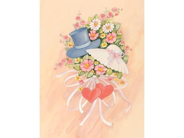 Love Valentine's Day Bouquet Flag Canvas House Size APH2039CHF