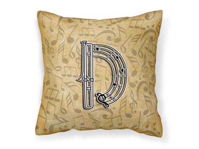 Letter D Musical Instrument Alphabet Canvas Fabric Decorative Pillow CJ2004-DPW1414