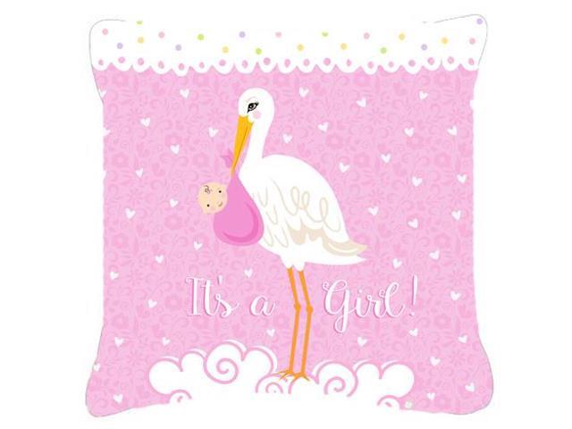 It's a Baby Girl Fabric Decorative Pillow VHA3013PW1818