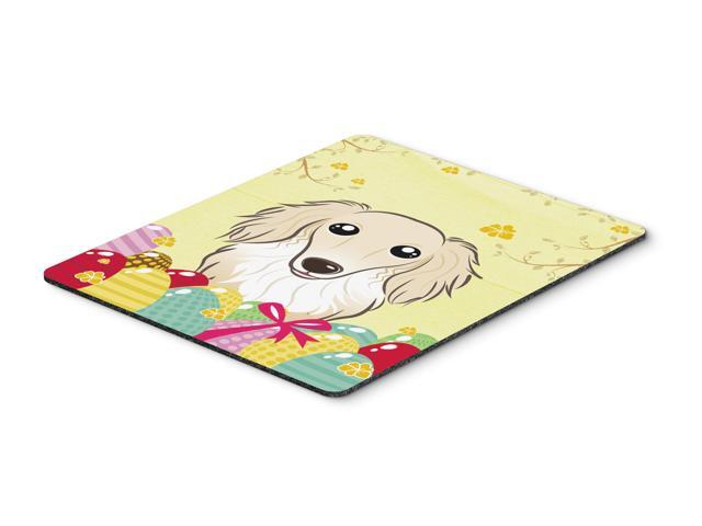 Longhair Creme Dachshund Easter Egg Hunt Mouse Pad Hot Pad or Trivet BB1894MP