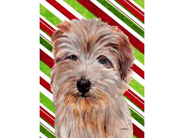 Norfolk Terrier Candy Cane Christmas Flag Garden Size SC9808GF