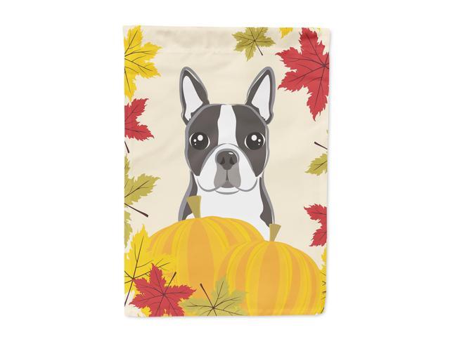 Boston Terrier Thanksgiving Flag Canvas House Size BB2009CHF