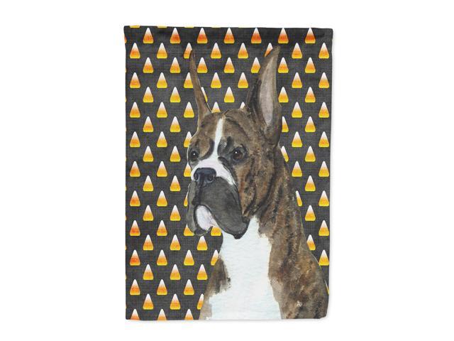 Boxer Candy Corn Halloween Portrait Flag Canvas House Size