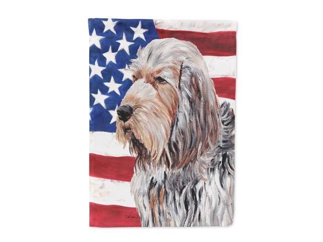 Otterhound with American Flag USA Flag Garden Size SC9636GF