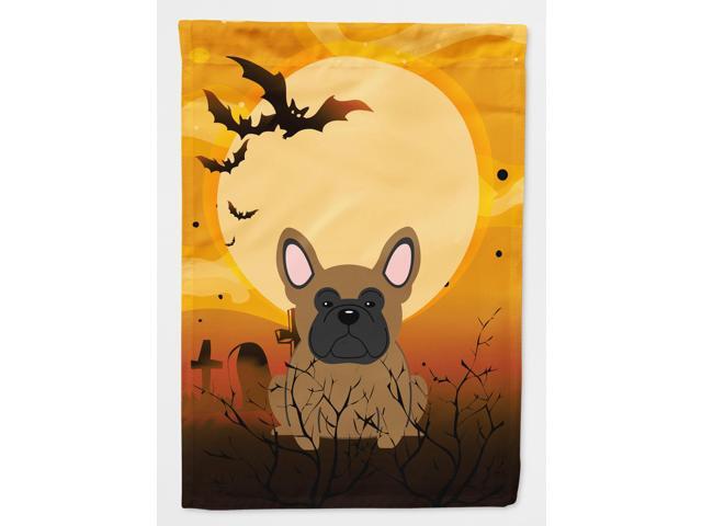 Halloween French Bulldog Brown Flag Canvas House Size BB4279CHF